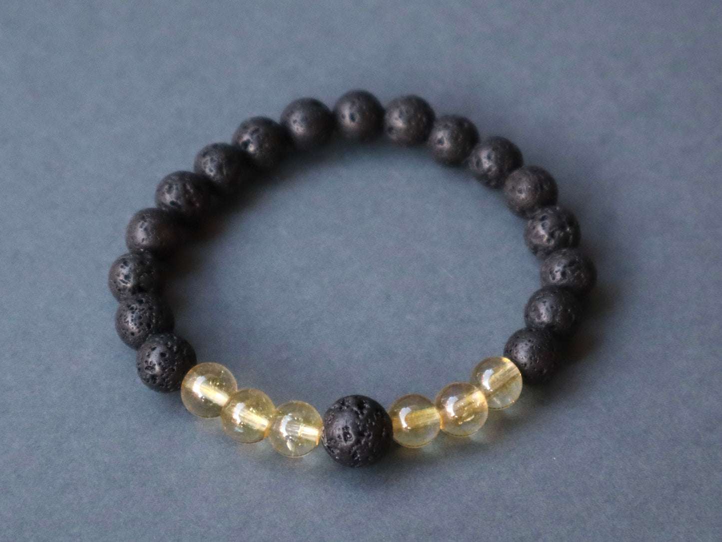 Citrine, Black Obsedian, & Lava Stones Abundance, Protection, and