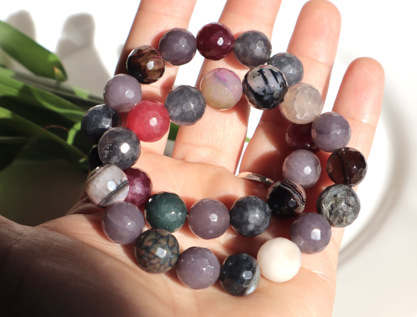 Ruby, Jade, & Colorful Agate Confidence Bracelets