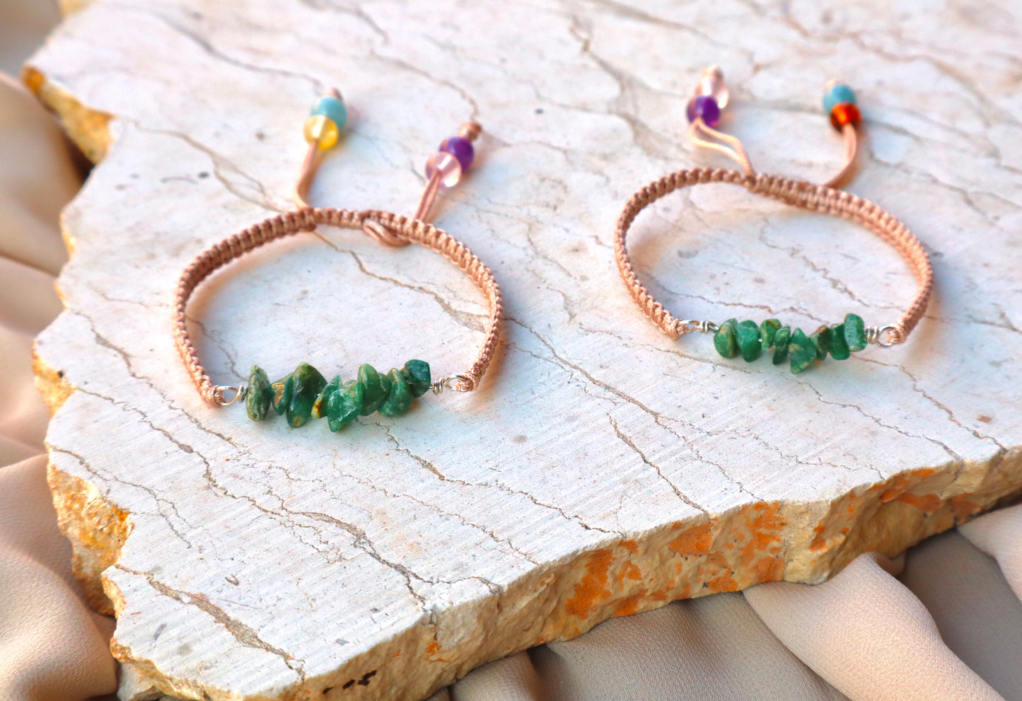 Minimalist Green Jade/Amethyst/Hematite Prosperity,Calmness, & Bone Pain Relief Bracelets