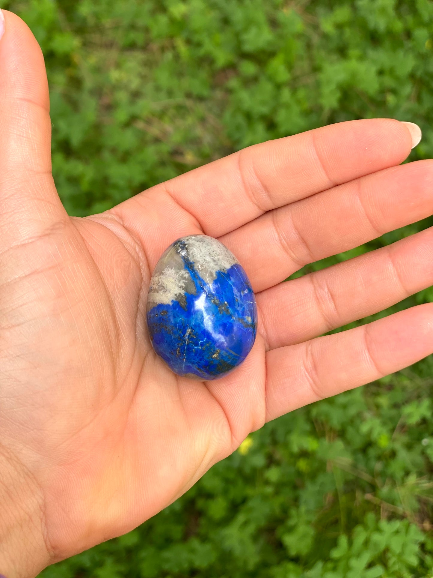Lapiz Lazuli Home Decor, Office, MeditationOr Personal Use Egg-Shaped Stones