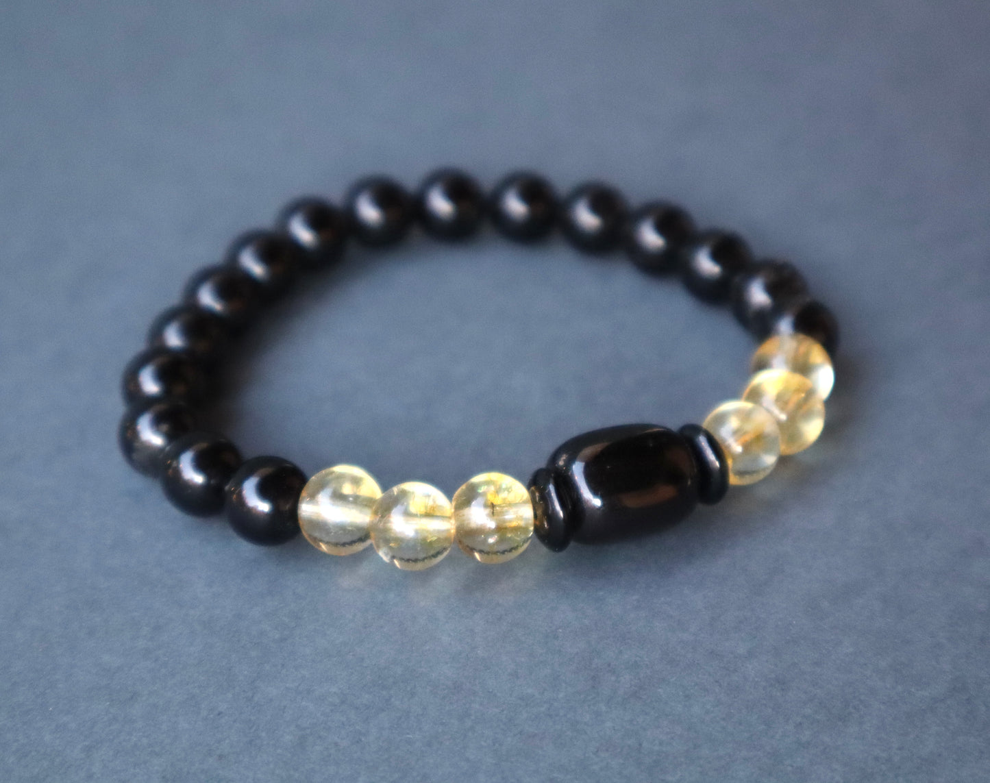 Citrine, Black Obsedian, & Lava Stones Abundance, Protection, and