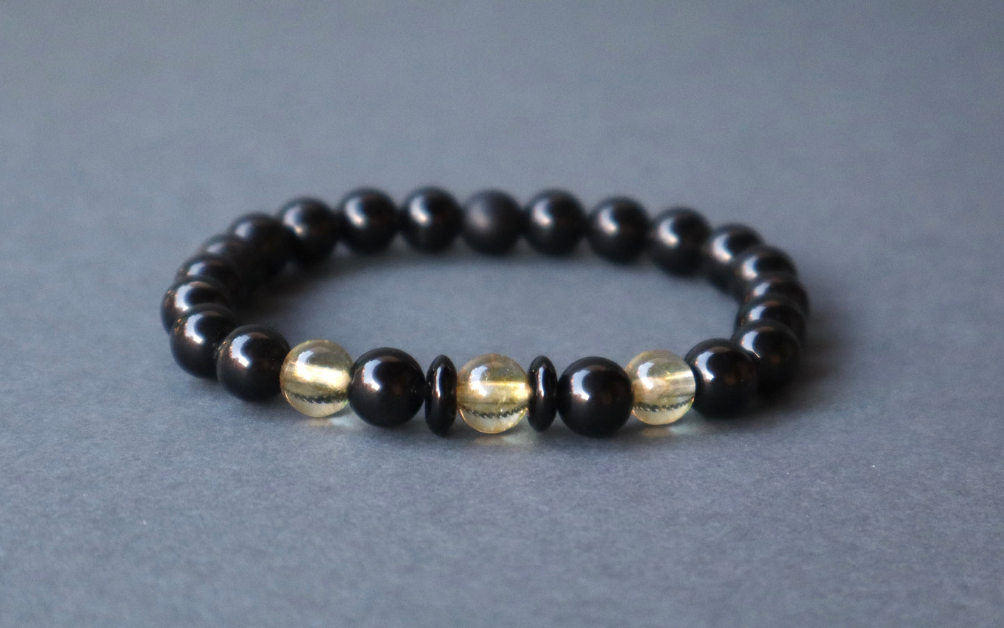 Citrine, Black Obsedian, & Lava Stones Abundance, Protection, and