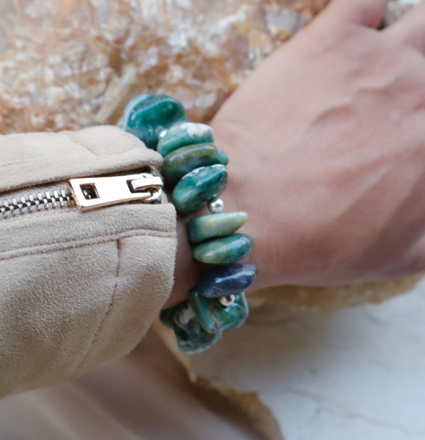 Moss Agate Prosperity & Physical Healing Bracelet