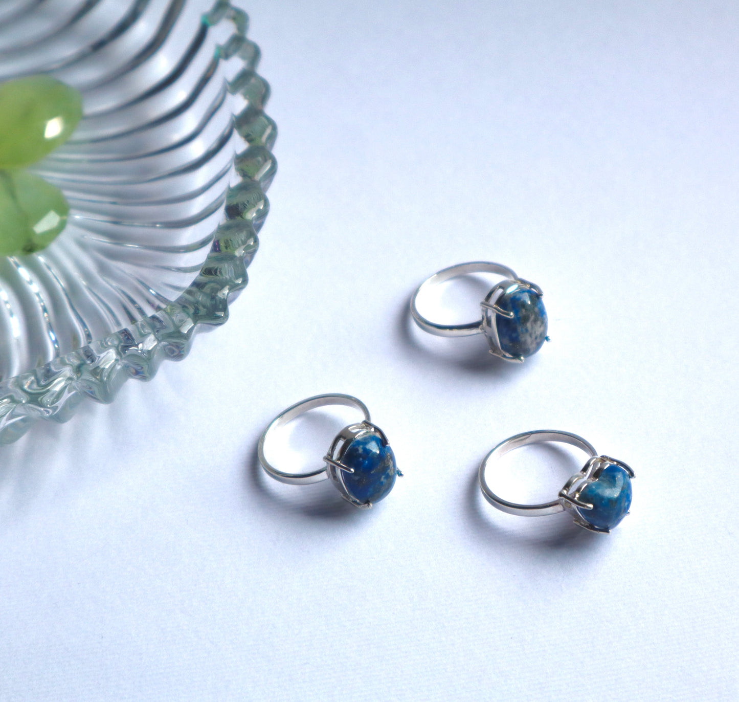 Lapis Lazuli Distress & Migraine Relief with 925 Sterling Silver Ring