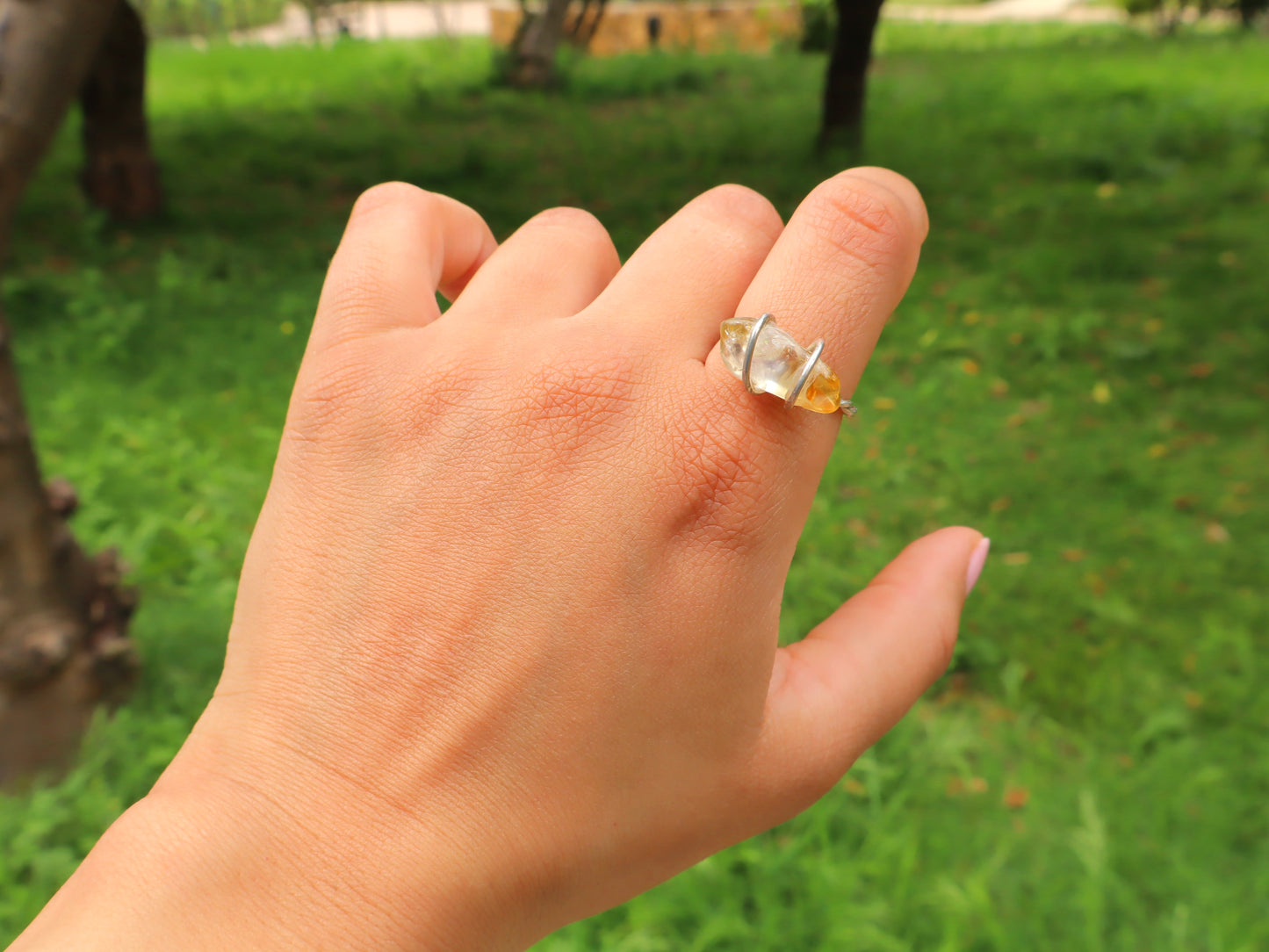 925 Sterling Silver Ring with Citrine Wealth & Abundance Stone