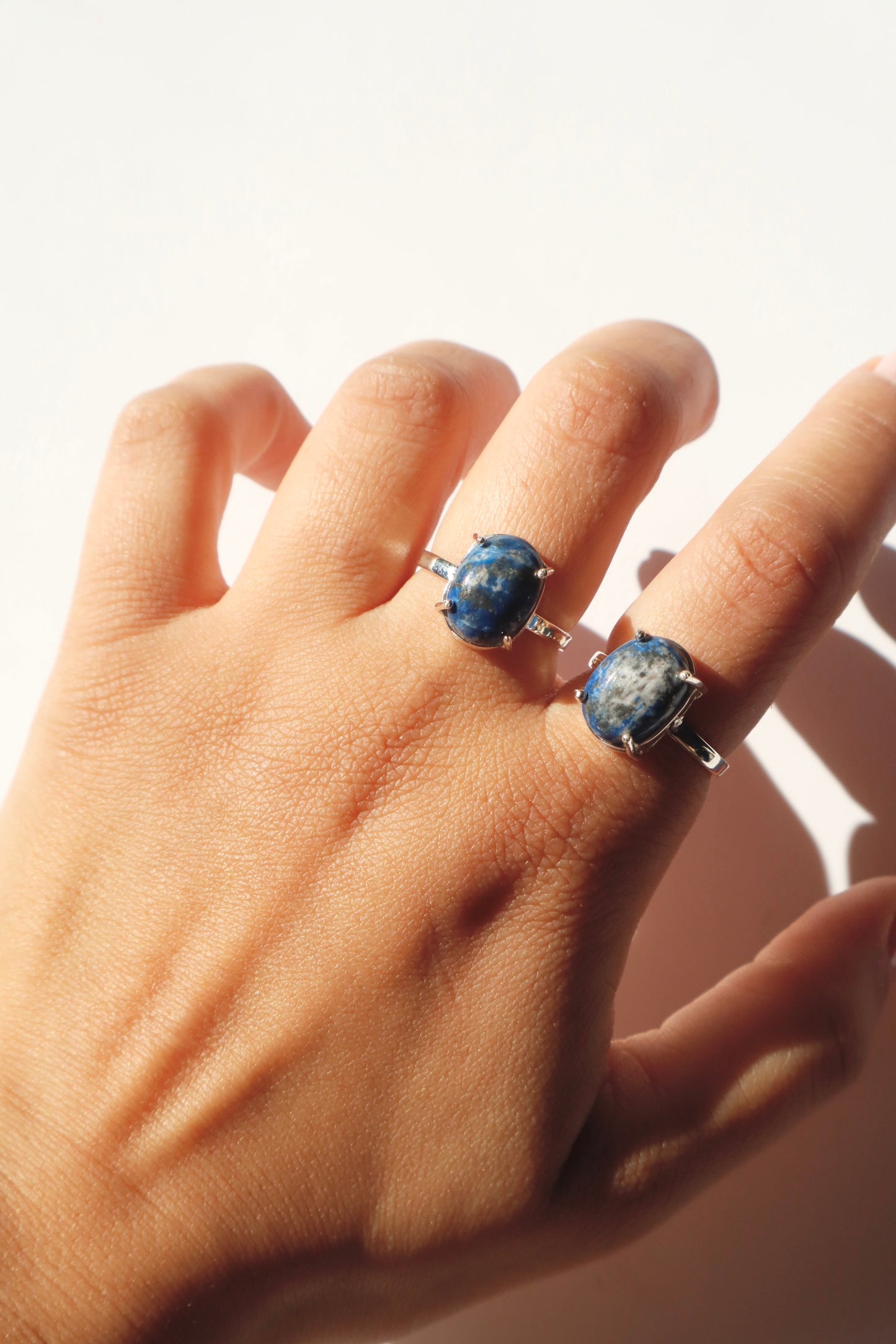 Lapis Lazuli Distress & Migraine Relief with 925 Sterling Silver Ring