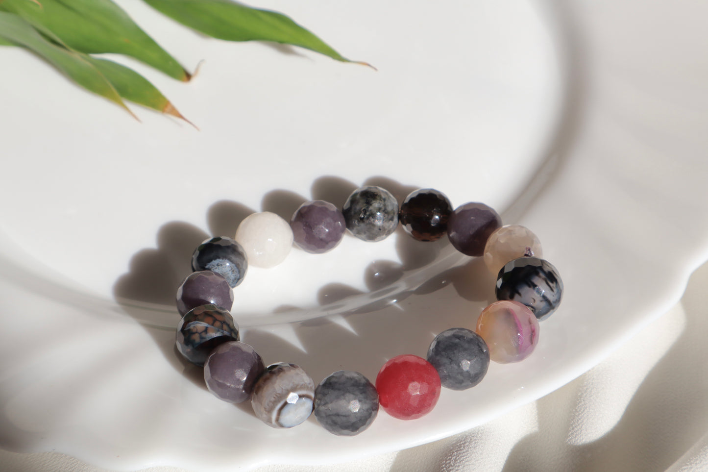 Ruby, Jade, & Colorful Agate Confidence Bracelets