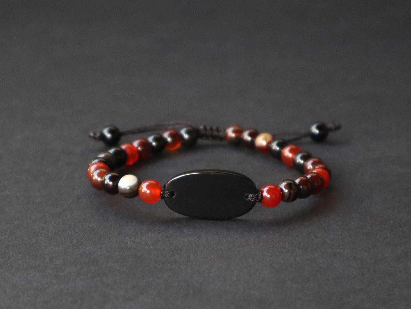 Suleimany Agate, Carnelian & Black Onyx Positive Energy Booster Bracelets