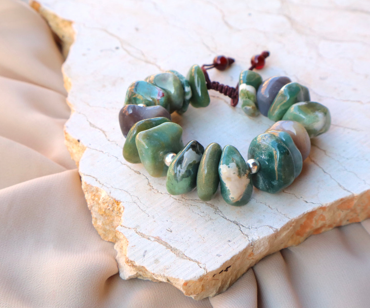 Moss Agate Prosperity & Physical Healing Bracelet