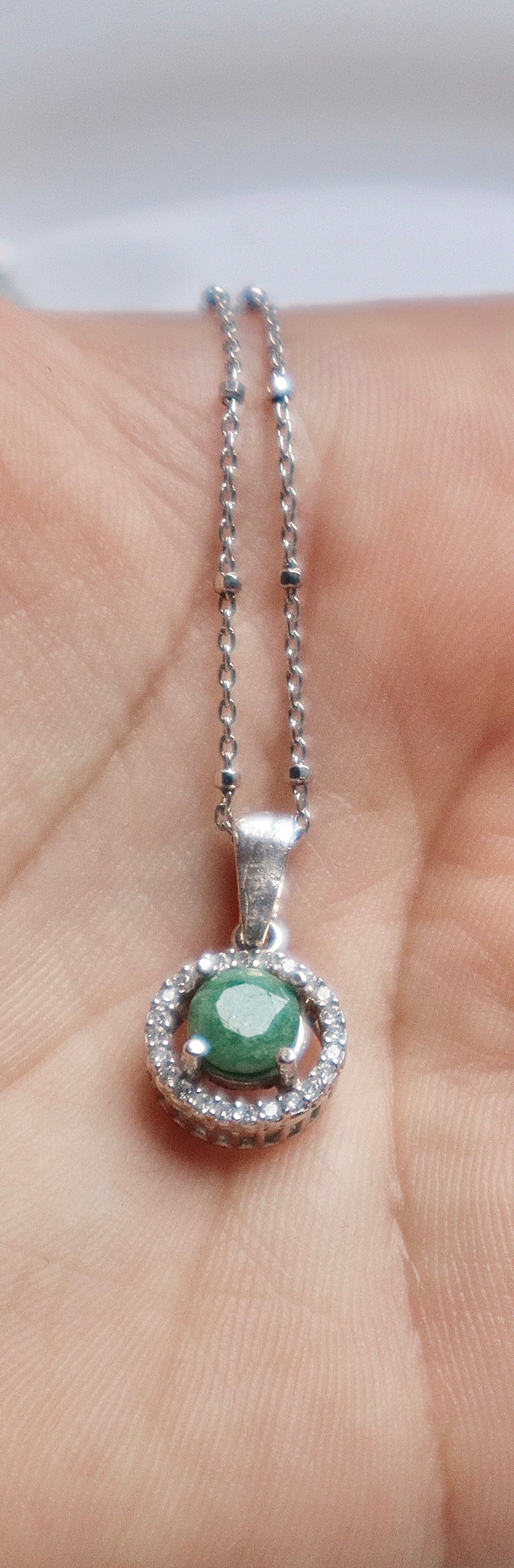 Emerald/Sapphire Strength & Happiness Necklaces