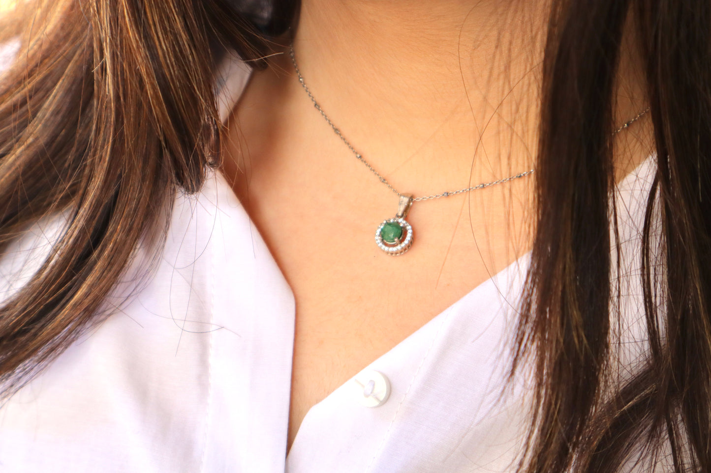 Emerald/Sapphire Strength & Happiness Necklaces