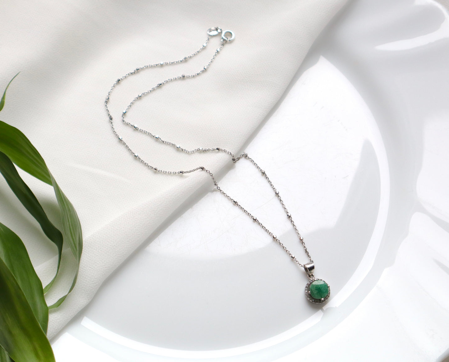Emerald/Sapphire Strength & Happiness Necklaces