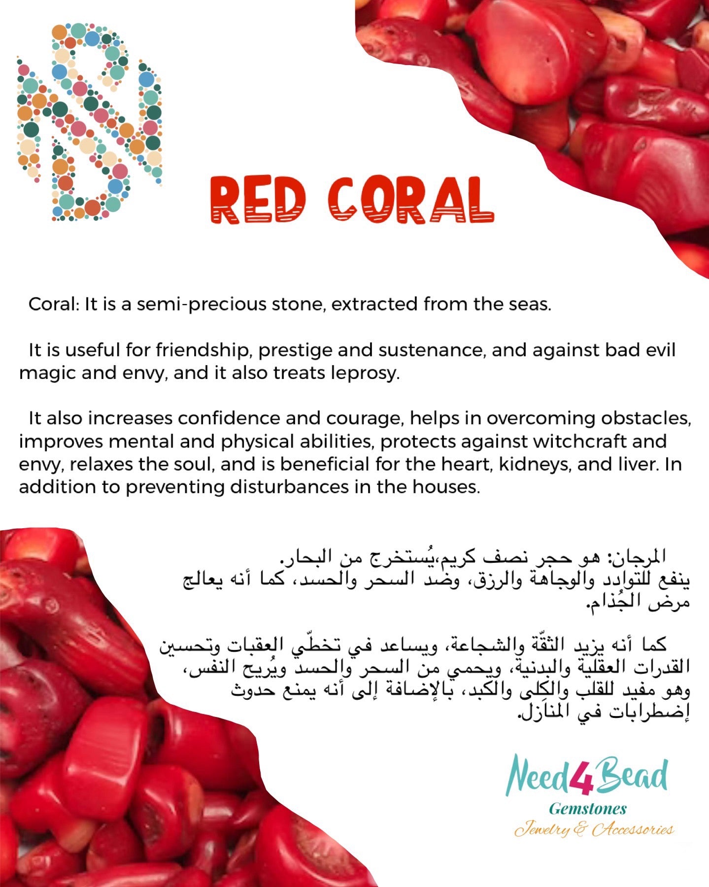 Red Coral Confidence & Courage Bracelet