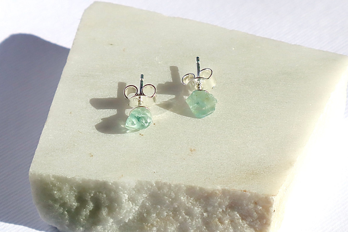 Amethyst, Aquamarine, & Rose Quartz Love, Tranquility, & Stress Relief 925 Sterlings Silver Stud Earrings
