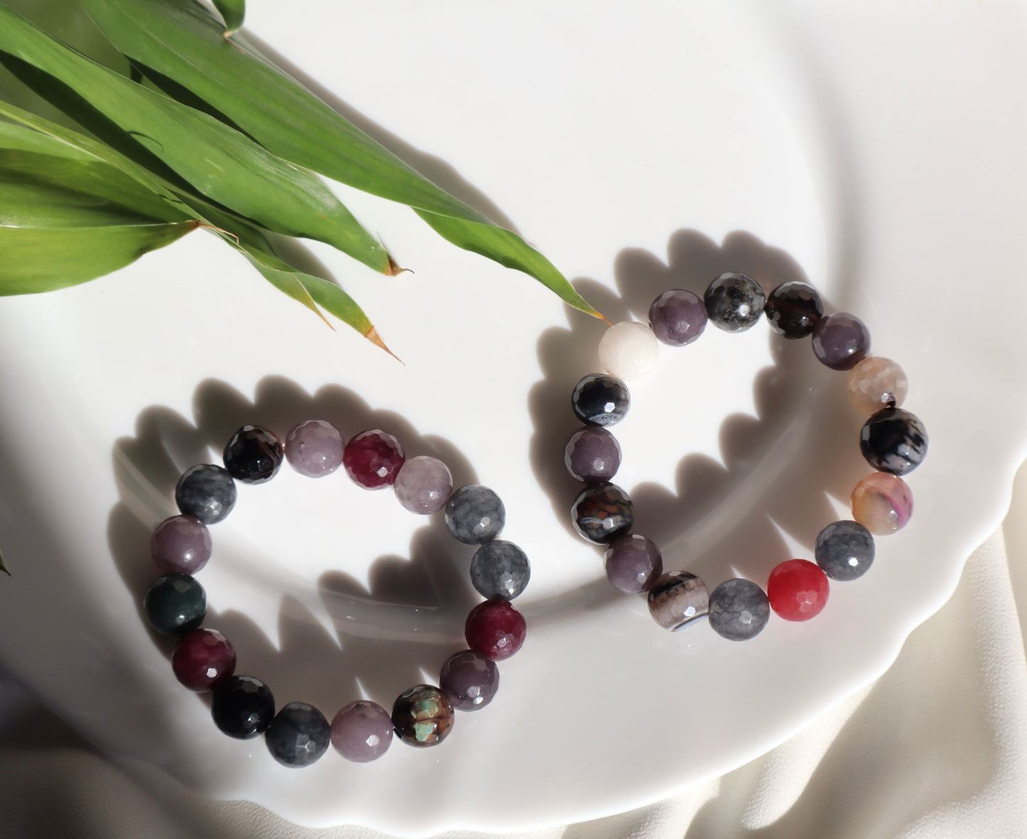 Ruby, Jade, & Colorful Agate Confidence Bracelets