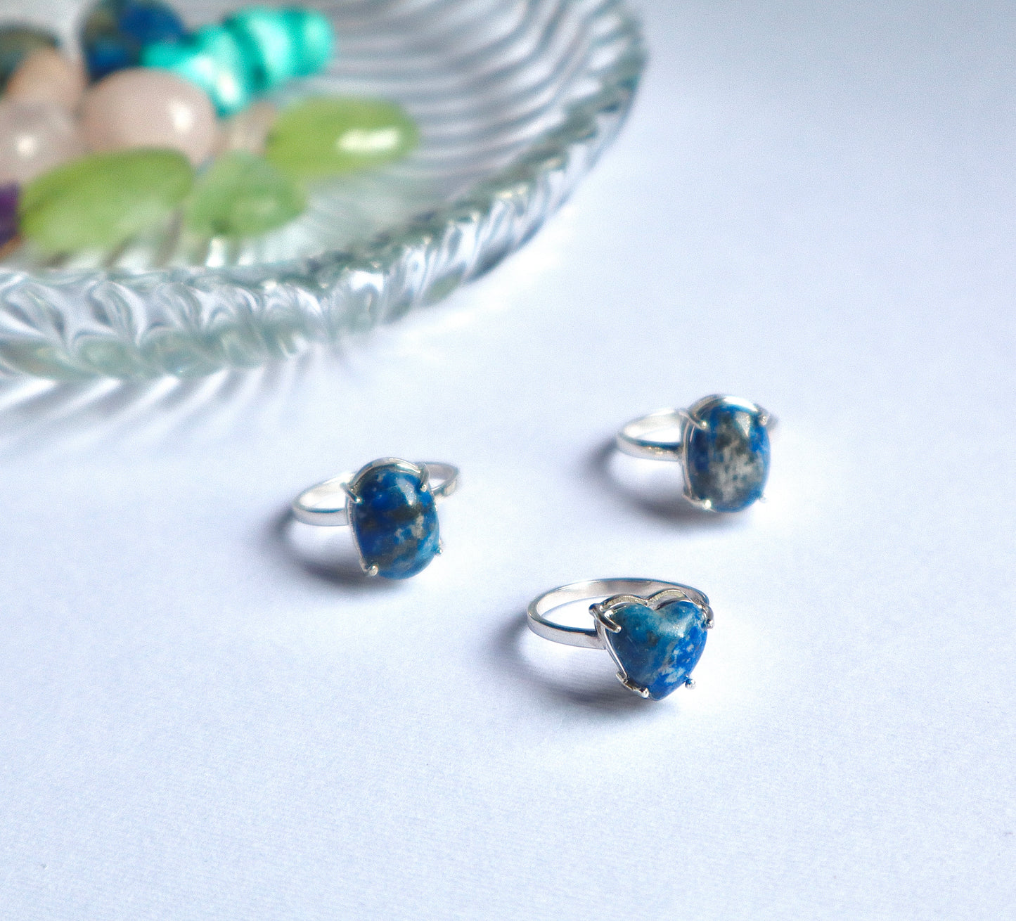 Lapis Lazuli Distress & Migraine Relief with 925 Sterling Silver Ring