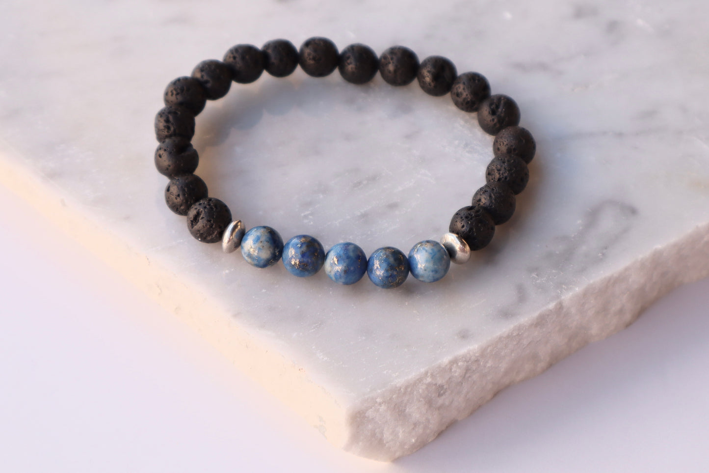 Turquoise, Lapis Lazuli, Howlite & Lava Stones Power & Wealth Bracelets