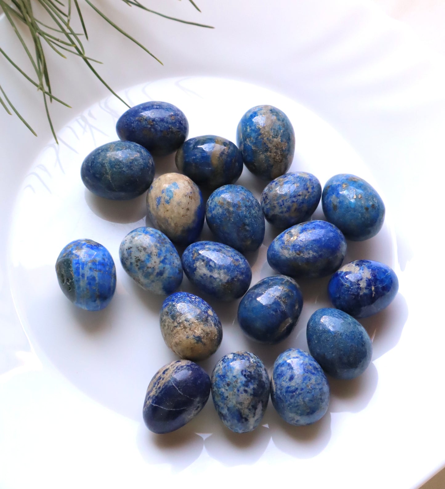 Lapiz Lazuli Home Decor, Office, MeditationOr Personal Use Egg-Shaped Stones