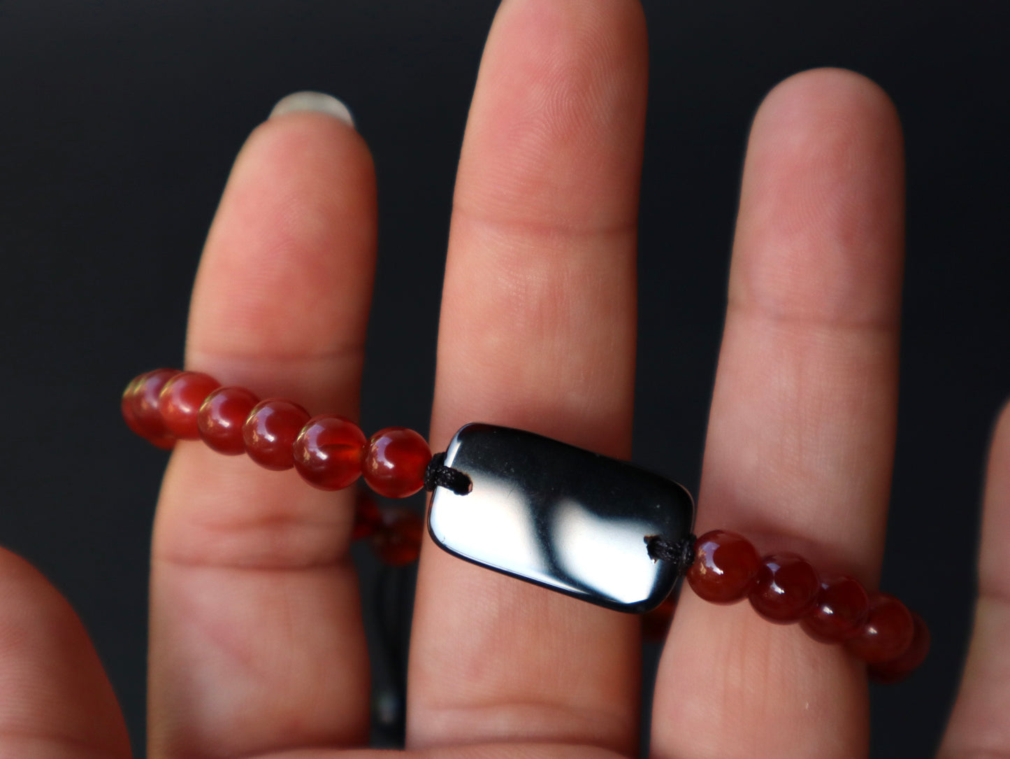 Suleimany Agate, Carnelian & Black Onyx Positive Energy Booster Bracelets