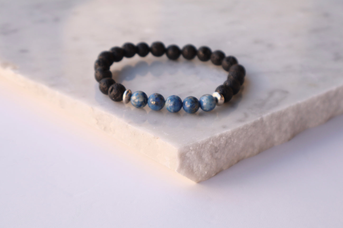 Turquoise, Lapis Lazuli, Howlite & Lava Stones Power & Wealth Bracelets