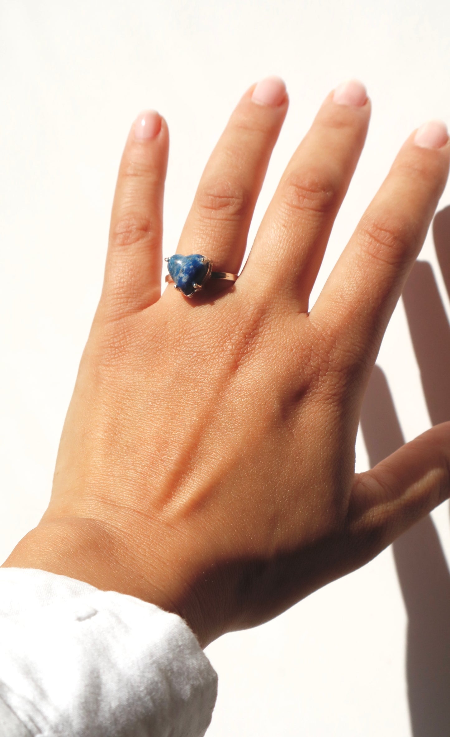 Lapis Lazuli Distress & Migraine Relief with 925 Sterling Silver Ring
