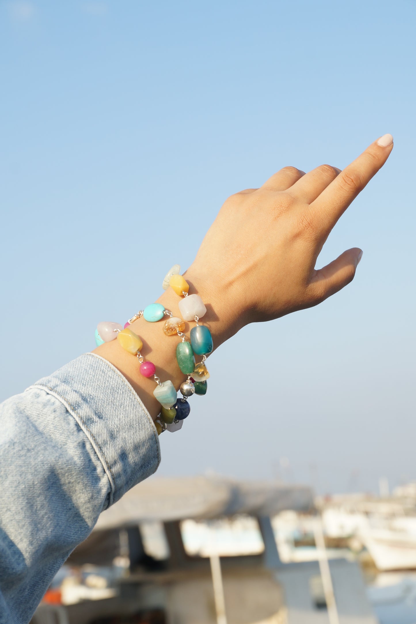 One of a Kind Multi-Gemstones Bomb of Benefits Bracelets