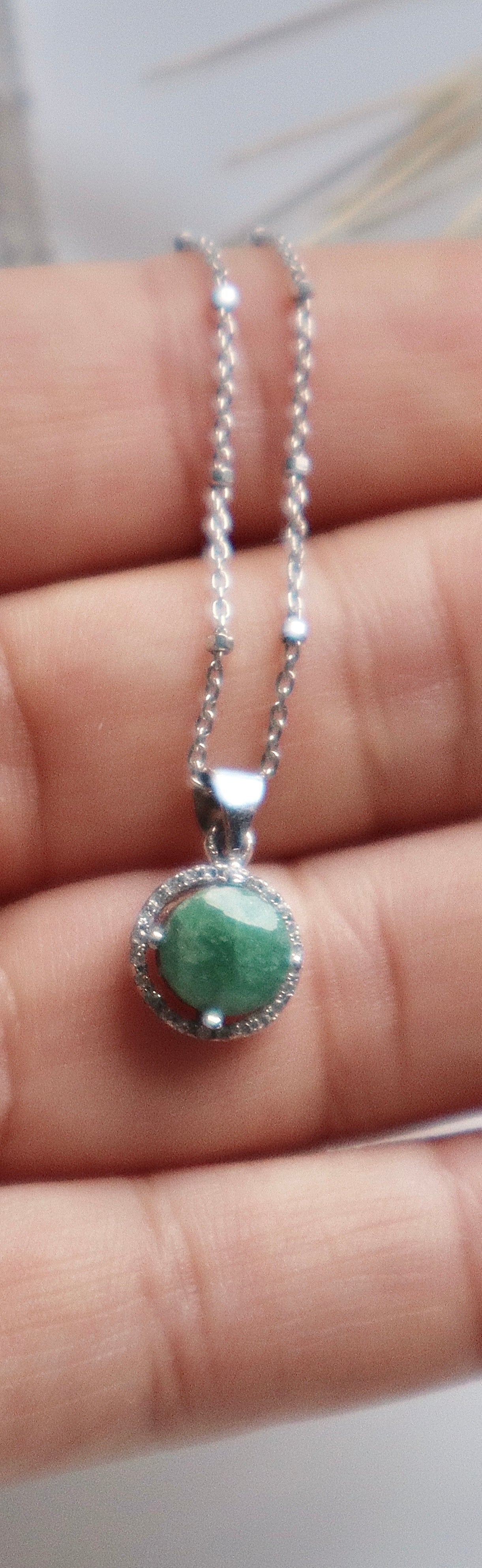 Emerald/Sapphire Strength & Happiness Necklaces