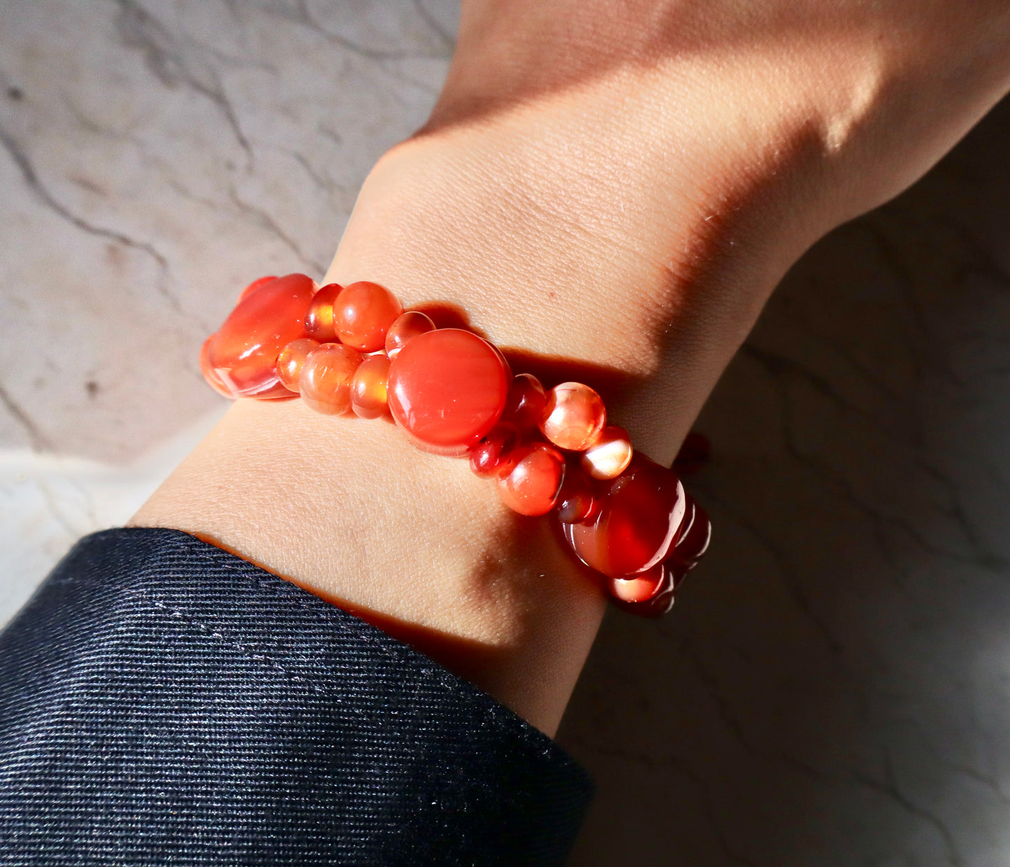 Carnelian/Agate Courage & Confidence Bracelet