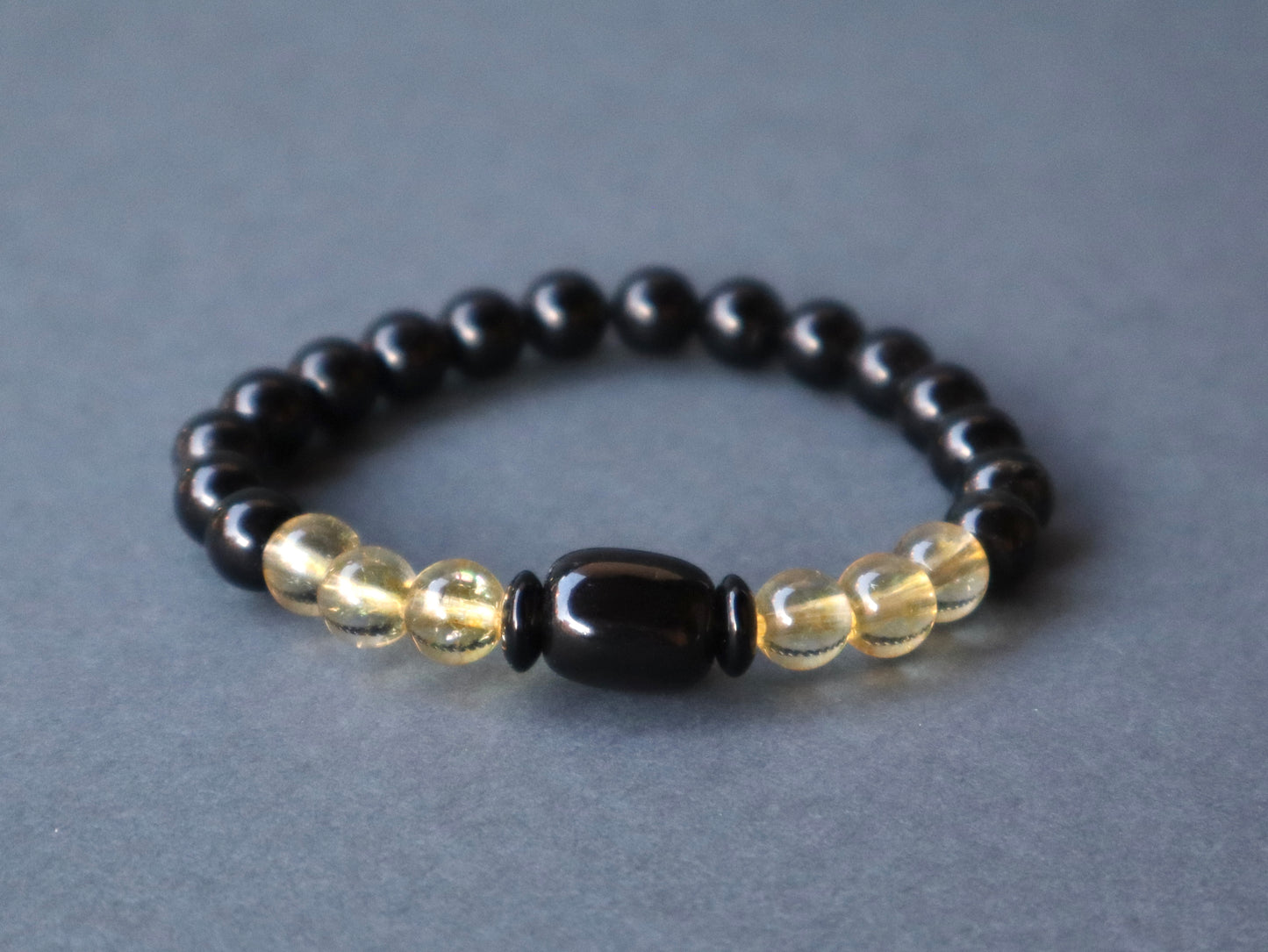 Citrine, Black Obsedian, & Lava Stones Abundance, Protection, and