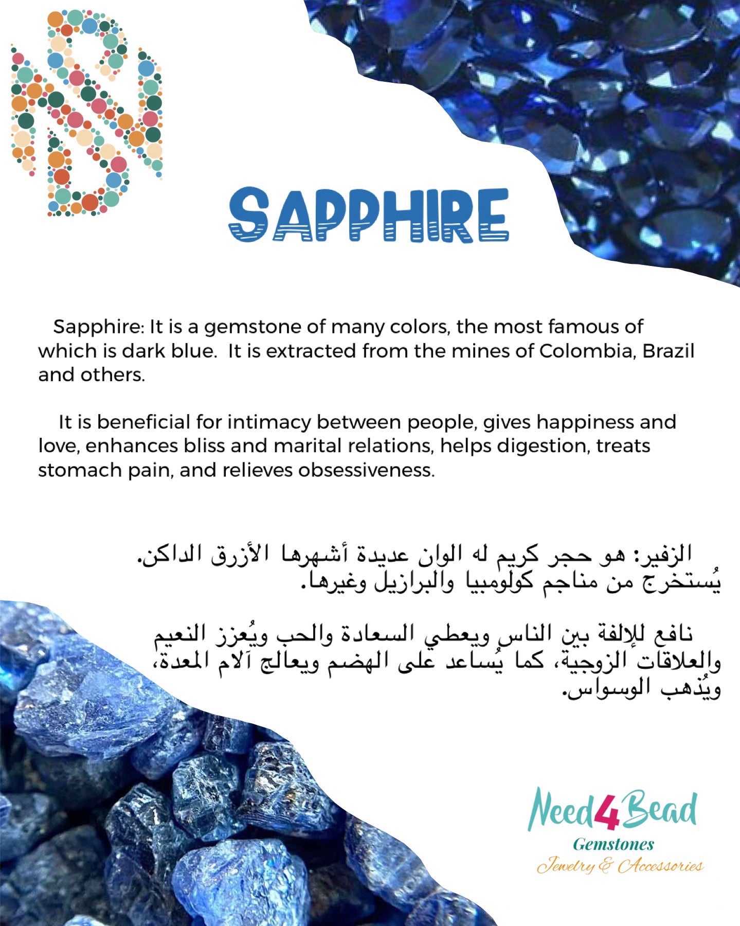Emerald/Sapphire Strength & Happiness Necklaces