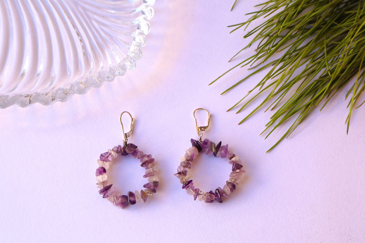 Amethyst Mind Clearing Earrings