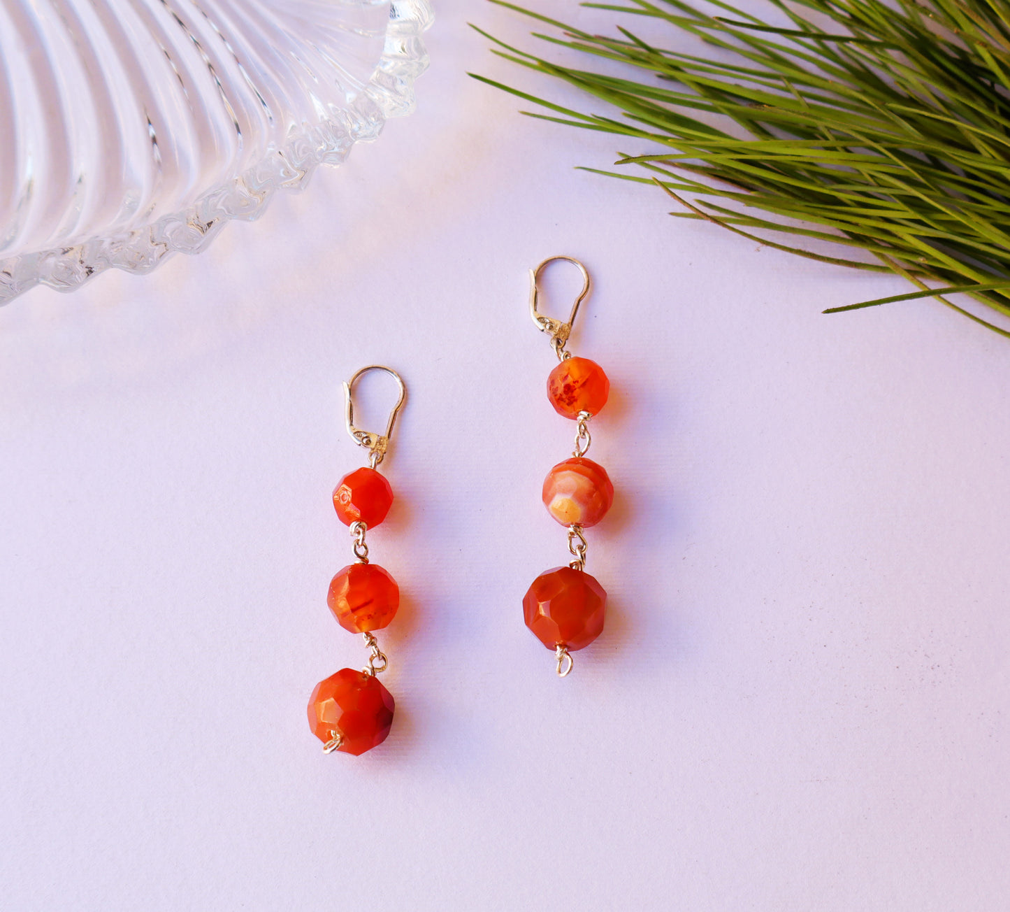 Carnelian/Agate Courage & Self Confidence Earrings