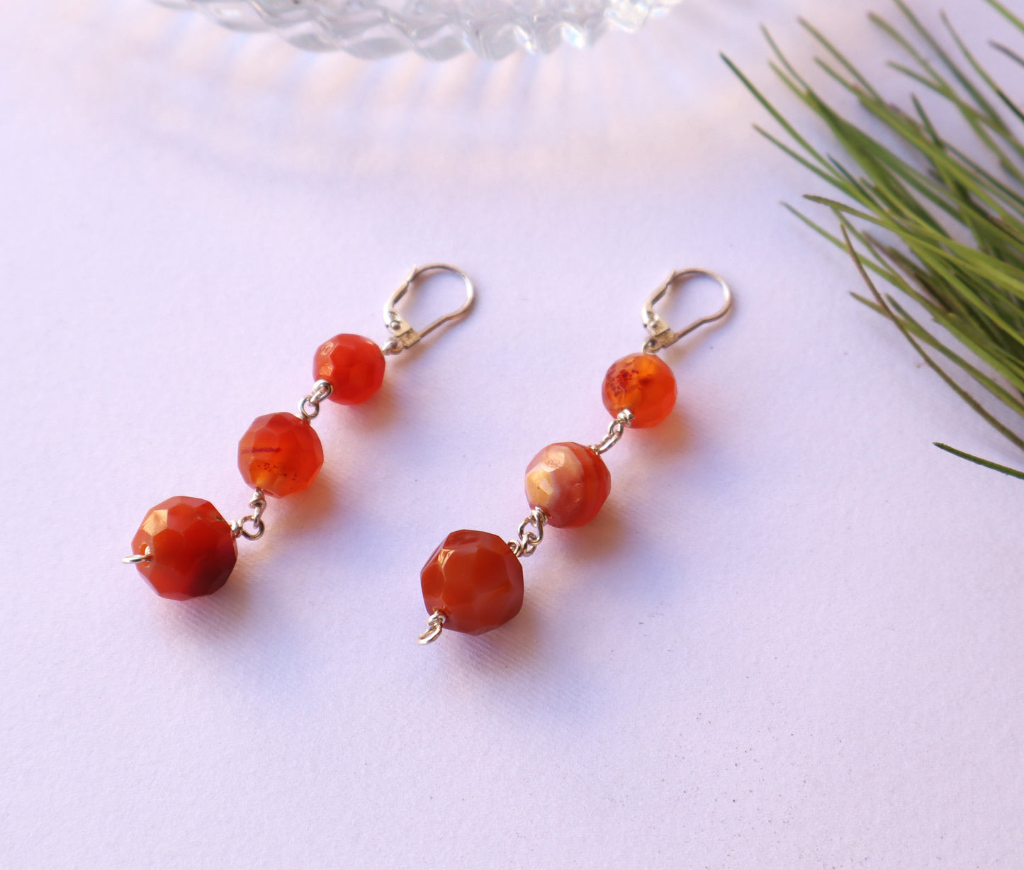 Carnelian/Agate Courage & Self Confidence Earrings