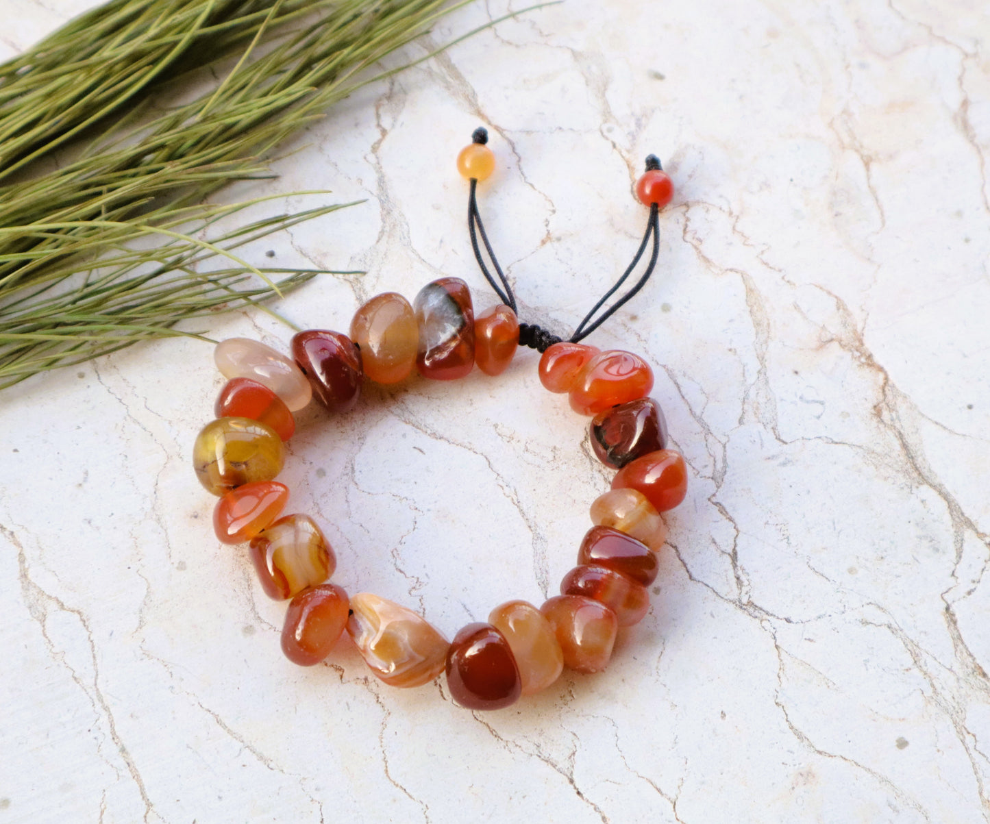 Carnelian/Agate Pain Relief & Courage Bracelet