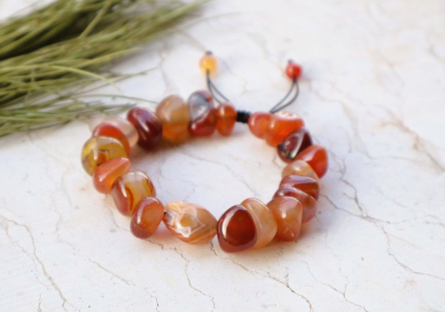 Carnelian/Agate Pain Relief & Courage Bracelet