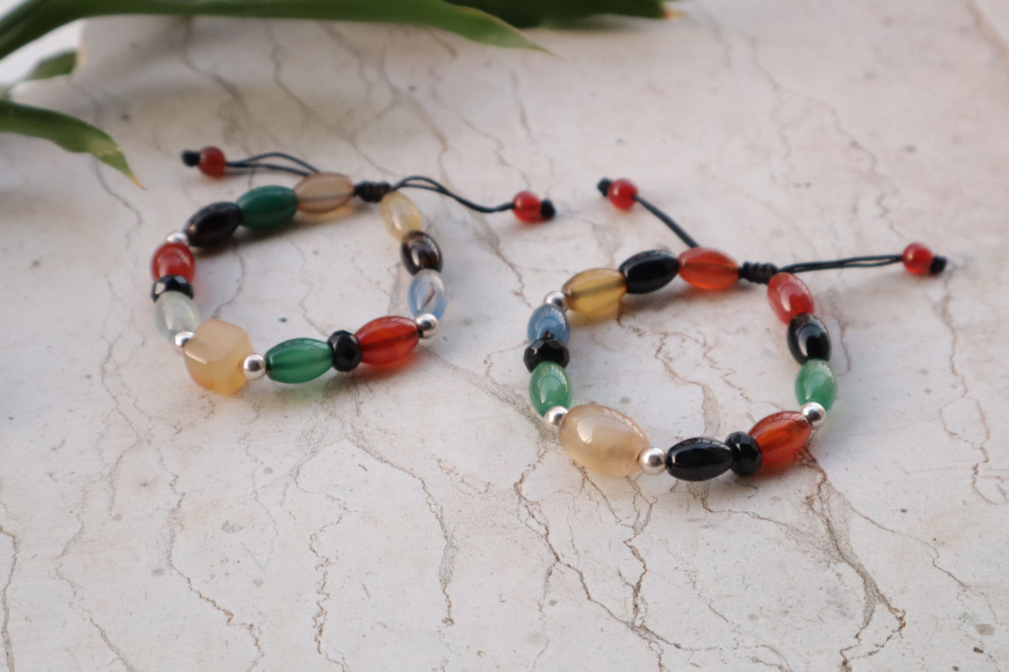 Multi-Colored Agate Emotions Stability Bracelets