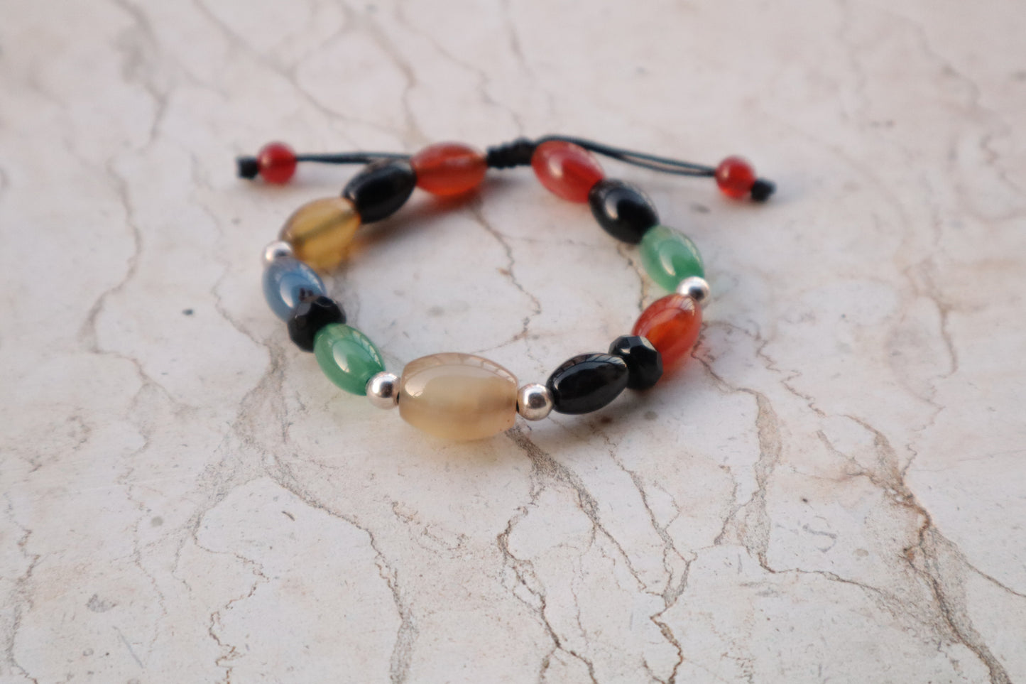 Multi-Colored Agate Emotions Stability Bracelets