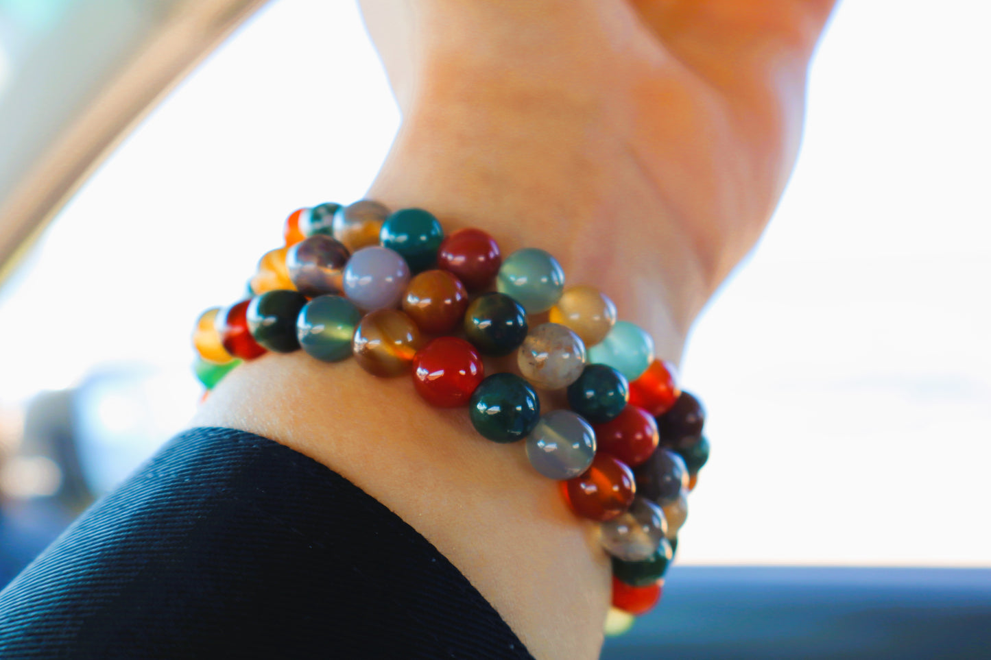 Multi Agate Gemstones Self-Confidence & Courage Bracelets