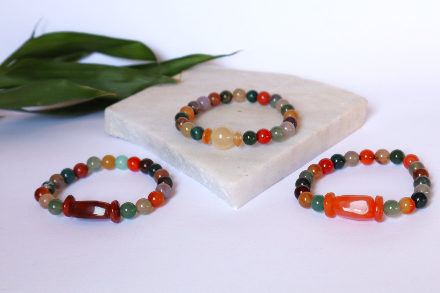 Multi Agate Gemstones Self-Confidence & Courage Bracelets