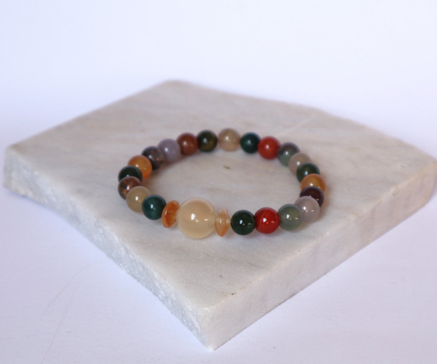 Multi Agate Gemstones Self-Confidence & Courage Bracelets