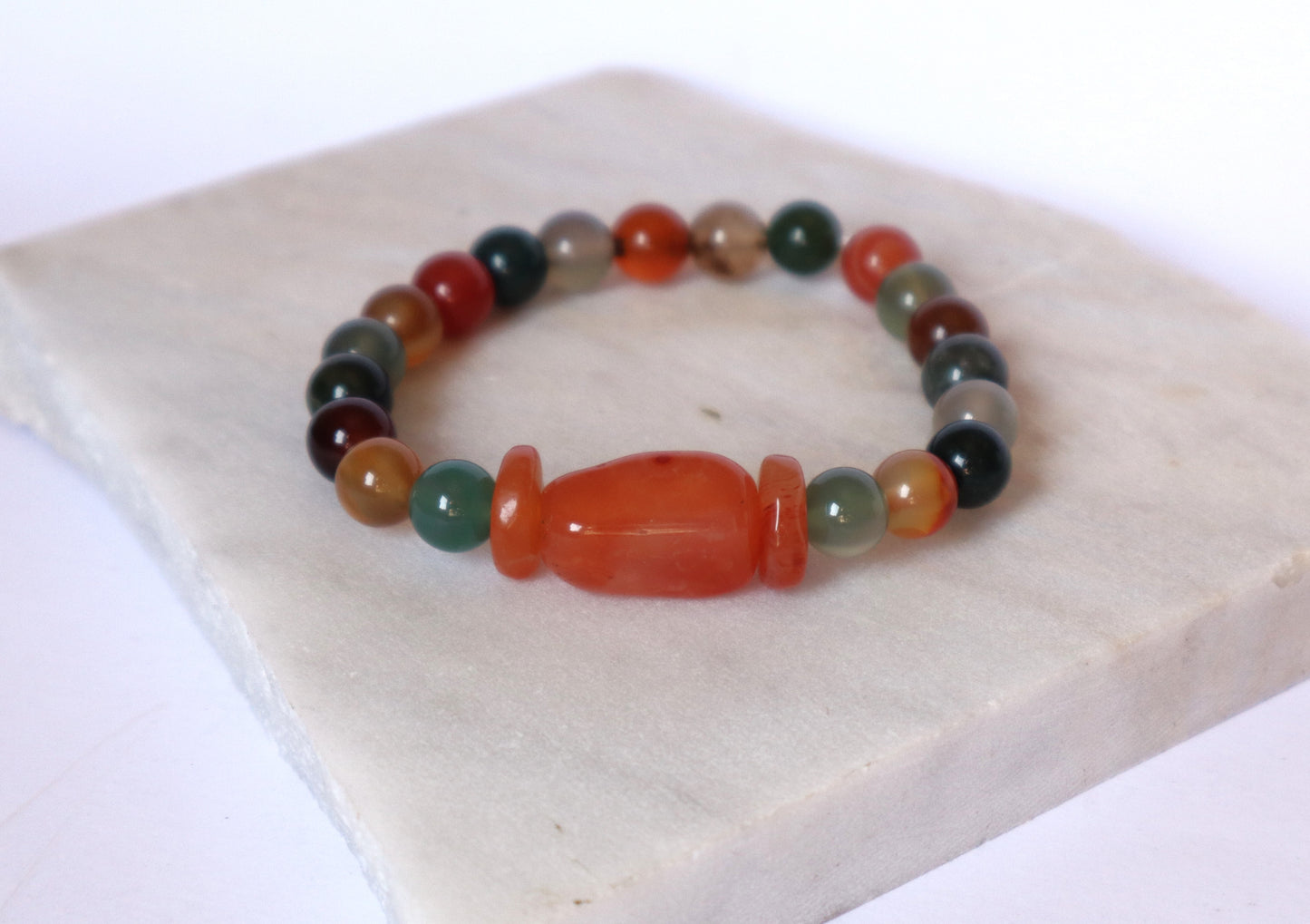 Multi Agate Gemstones Self-Confidence & Courage Bracelets