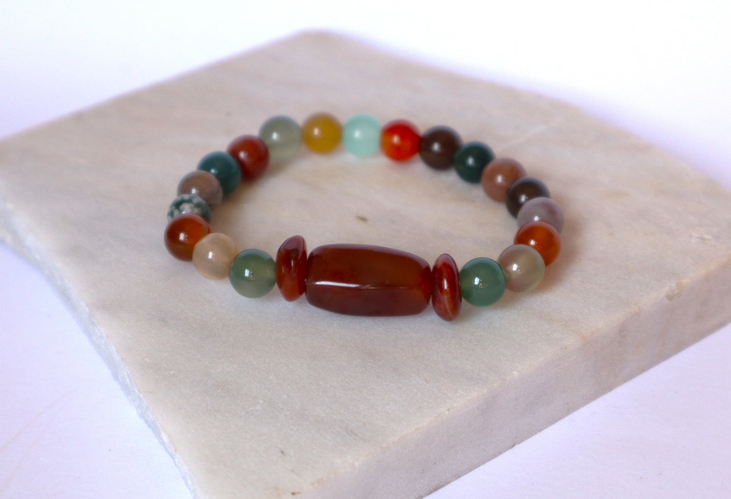 Multi Agate Gemstones Self-Confidence & Courage Bracelets