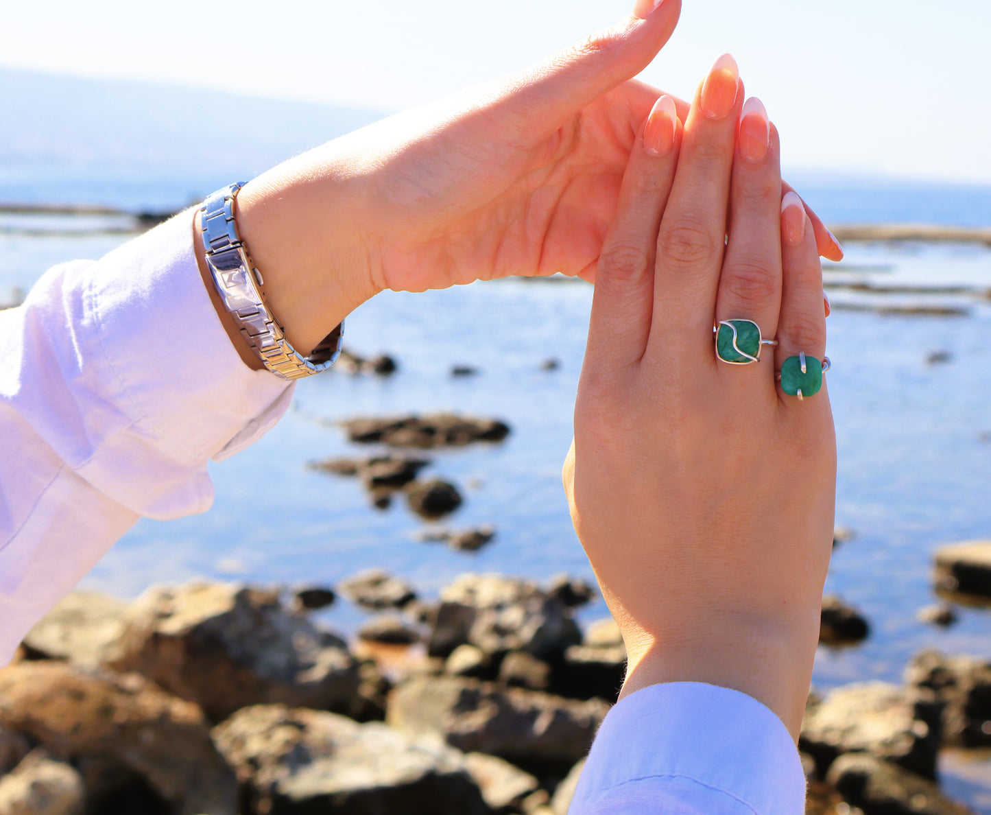 925 Sterling Silver Ring with Amazonite Tranquility Stone
