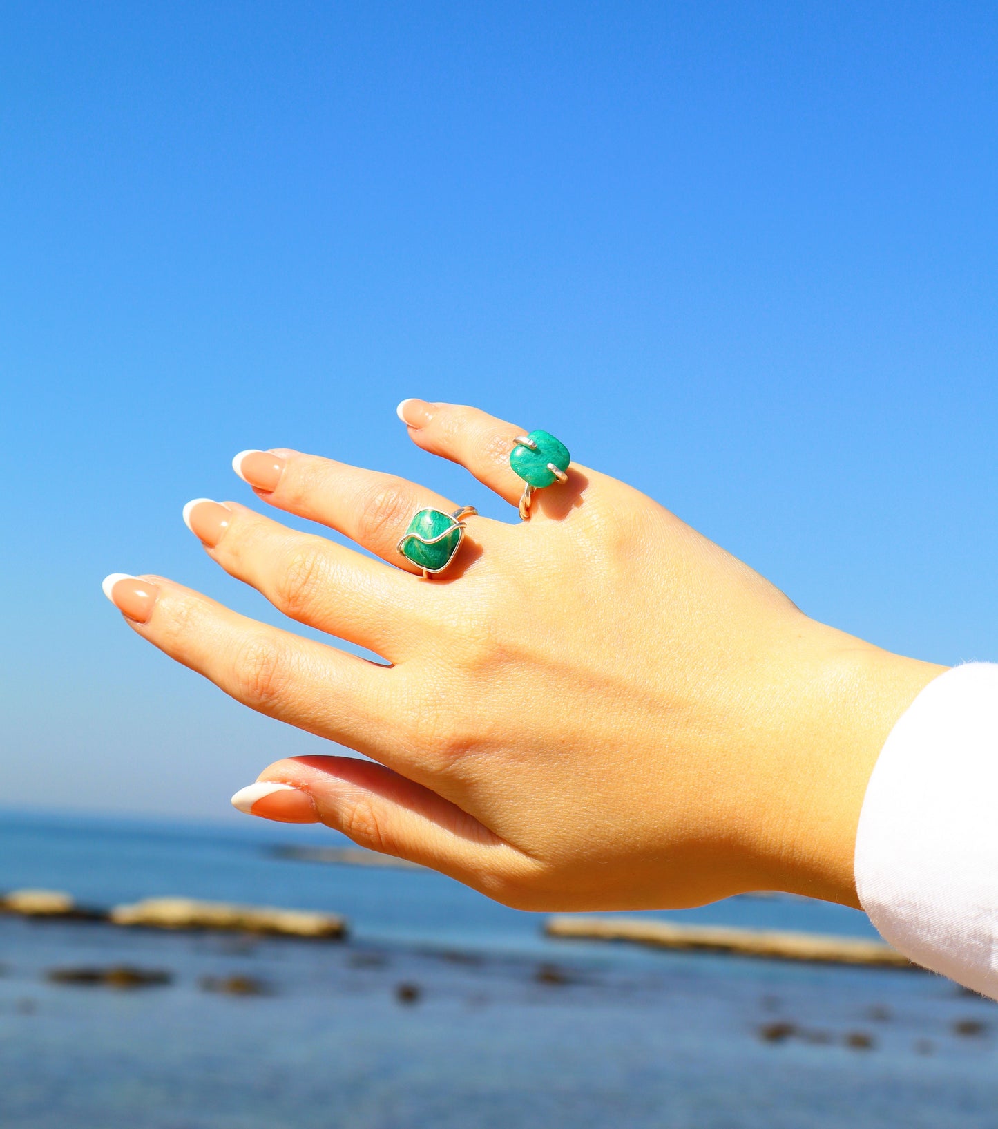 925 Sterling Silver Ring with Amazonite Tranquility Stone