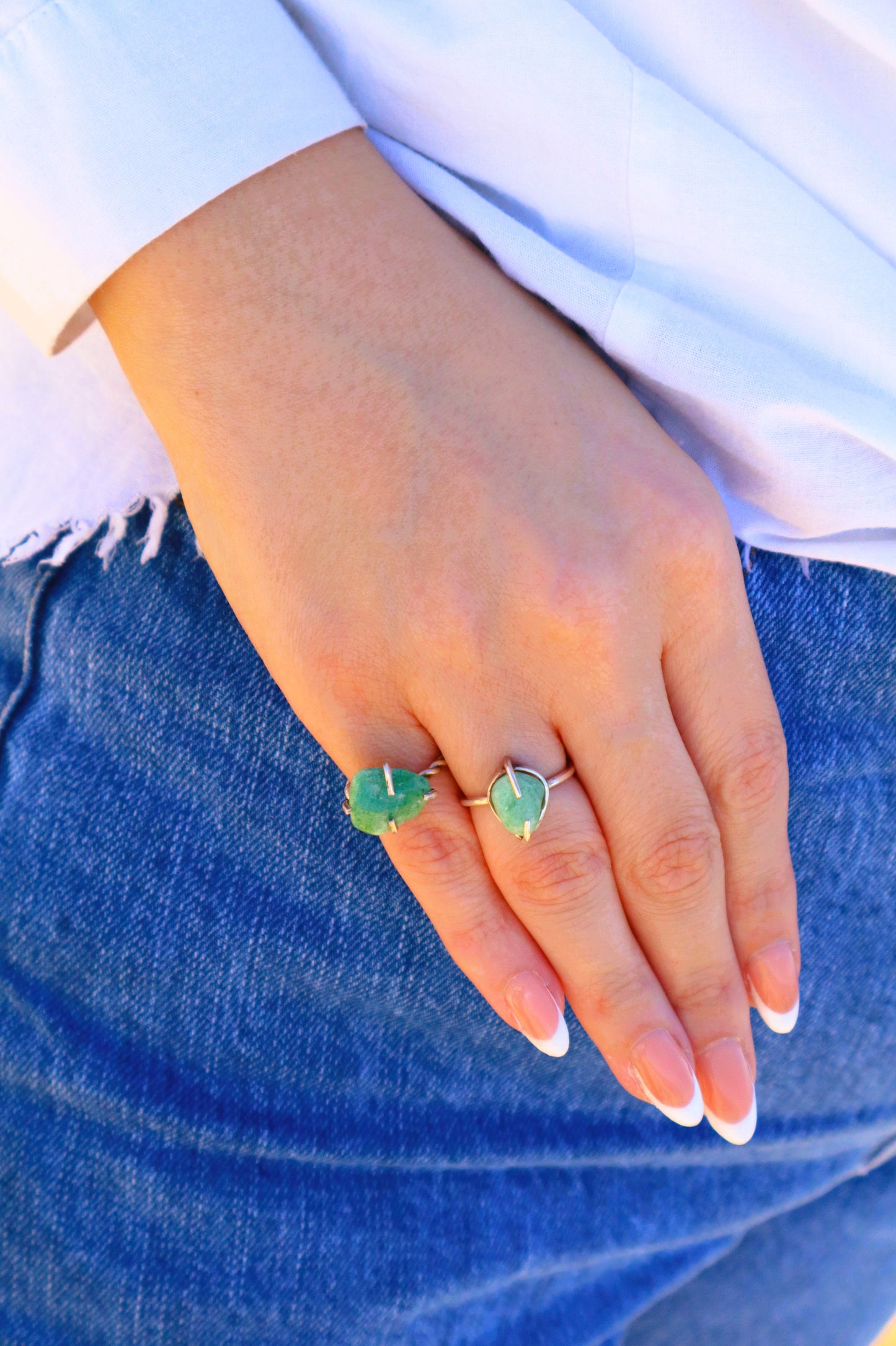 925 Sterling Silver Ring with Aventurine Abundance Stone
