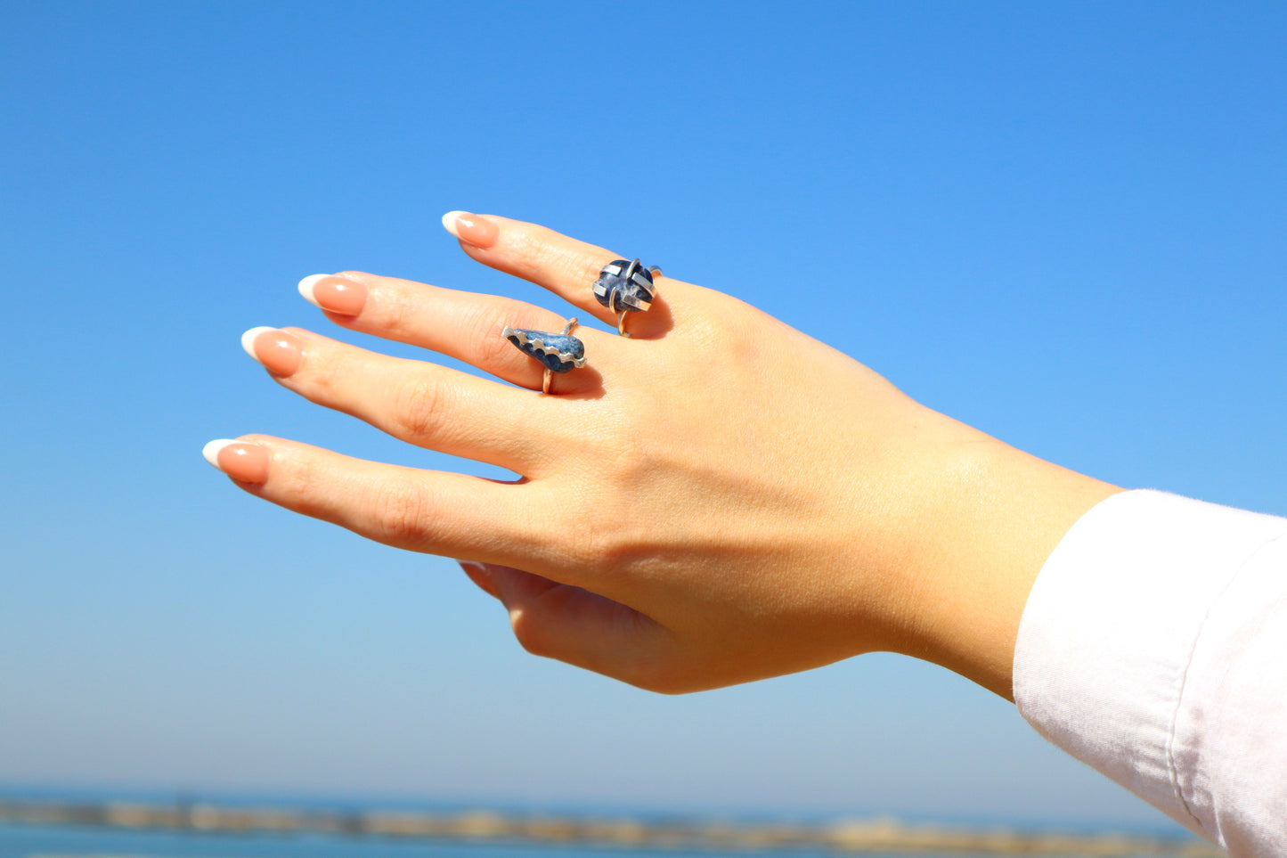 925 Sterling Silver Ring with Sodalite Tranquility Stone