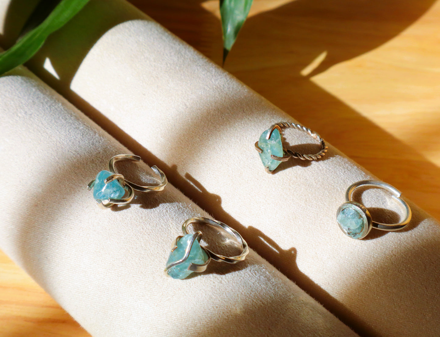 Aquamarine & Sterling Silver Tranquility Rings