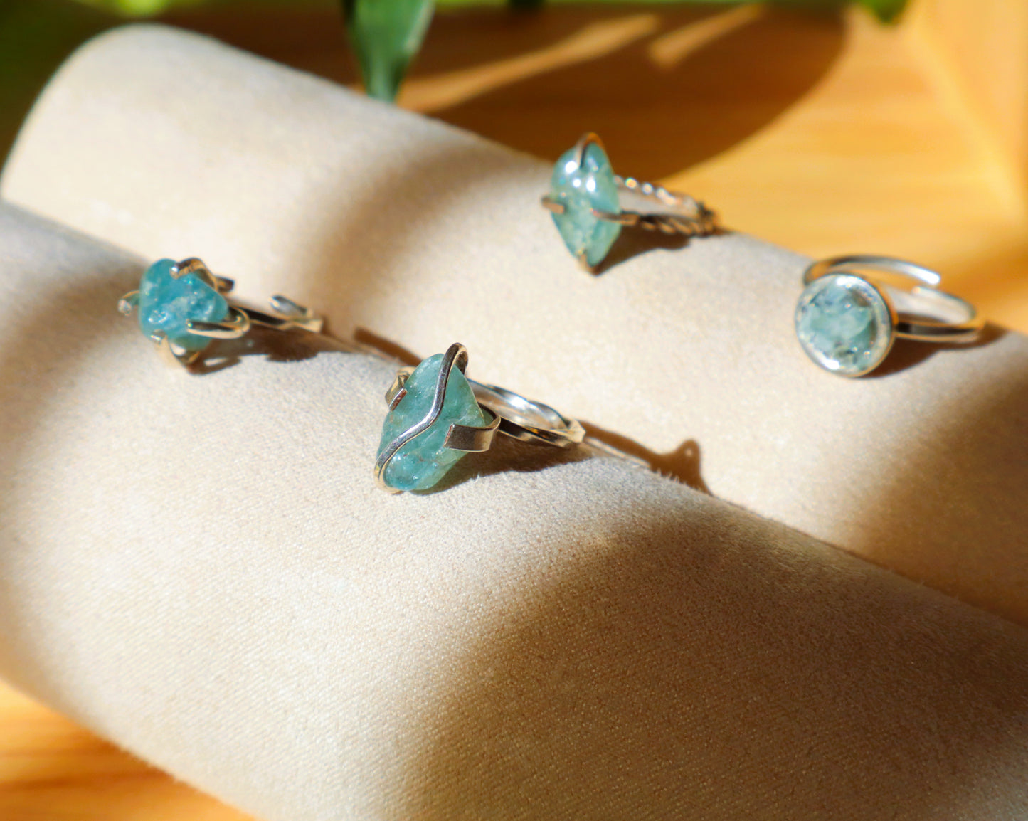 Aquamarine & Sterling Silver Tranquility Rings