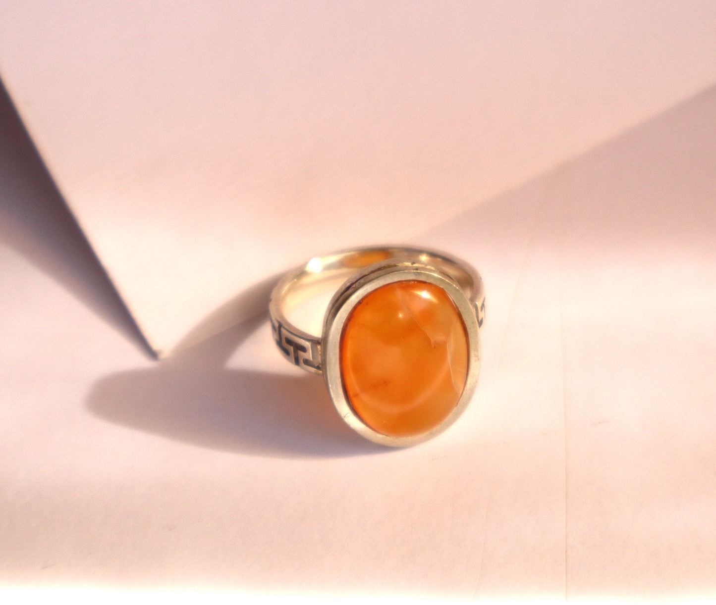 925 Sterling Silver Rings with Yemeni Agate Courage & Abundance Stone