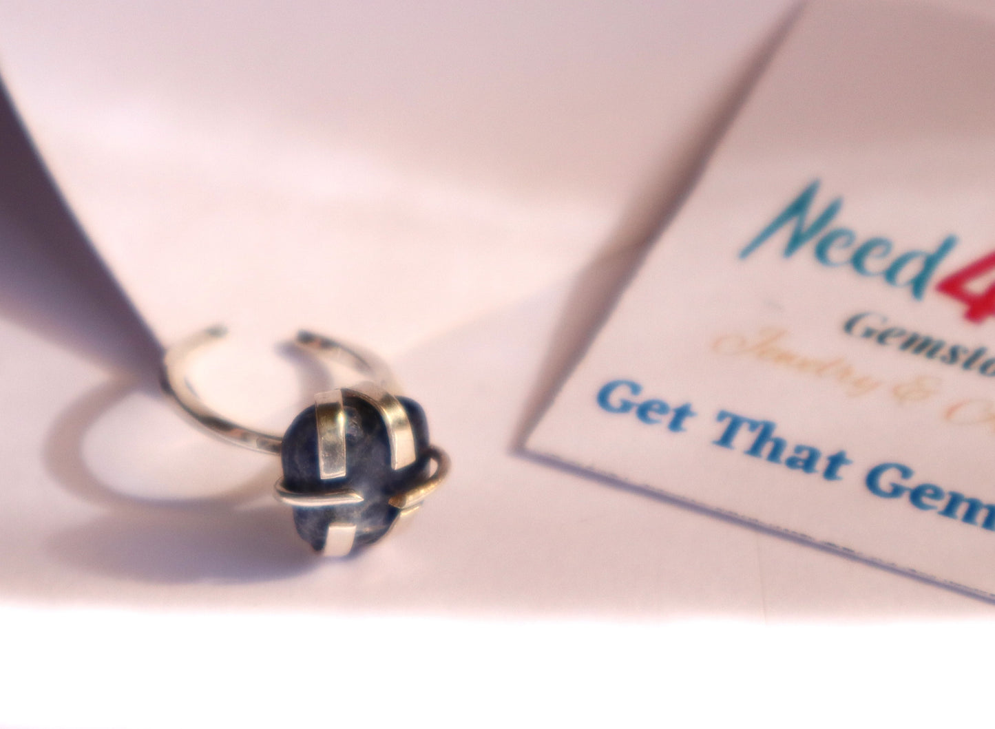 925 Sterling Silver Ring with Sodalite Tranquility Stone